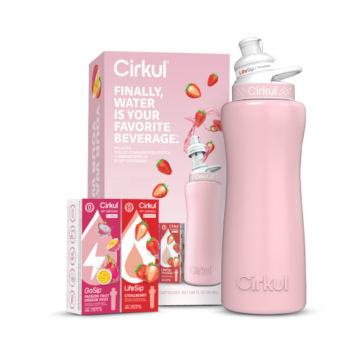 32oz. Blush Pink Stainless Steel Bottle Starter Kit P2