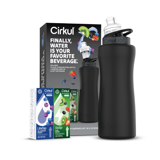 32oz. Matte Black Stainless Steel Bottle Starter Kit N7